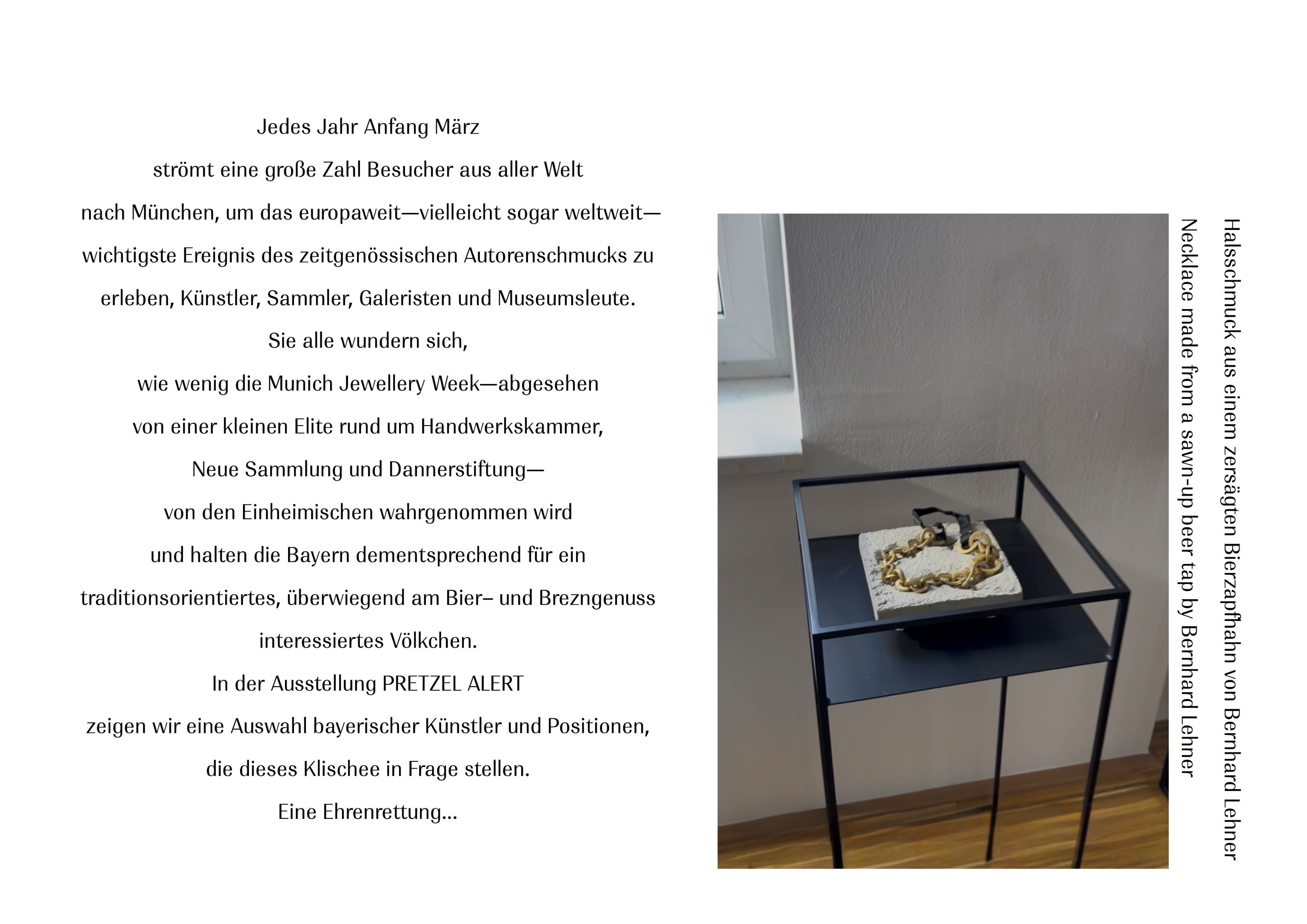 Intro 1 Intro to an exhibition of body-related art during Munich Jewellery Week