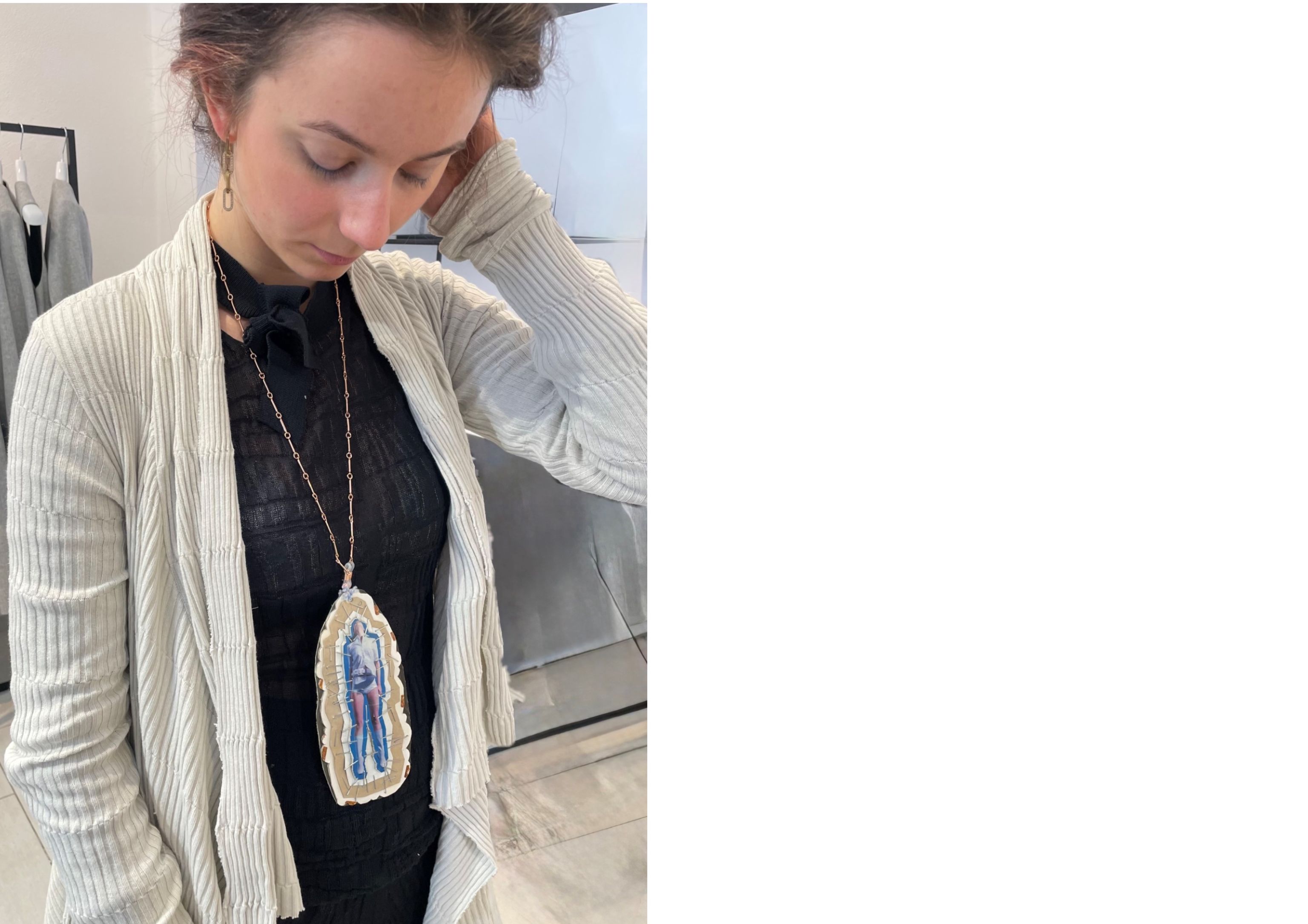 Künstlerischer schmuck von Klara Li Berlin Autorenschmuck Up-cycling Kette